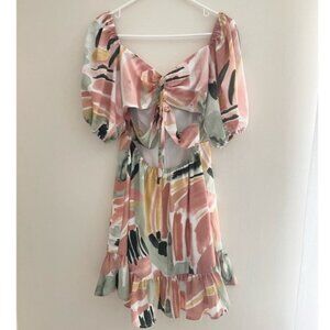 Shein Patterned Cut Out Dress